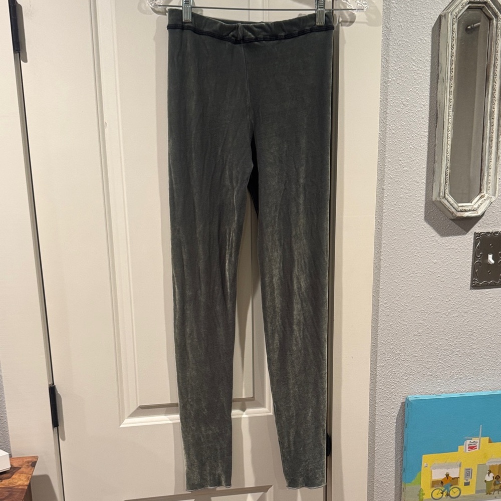 Gray Velvet Leggings